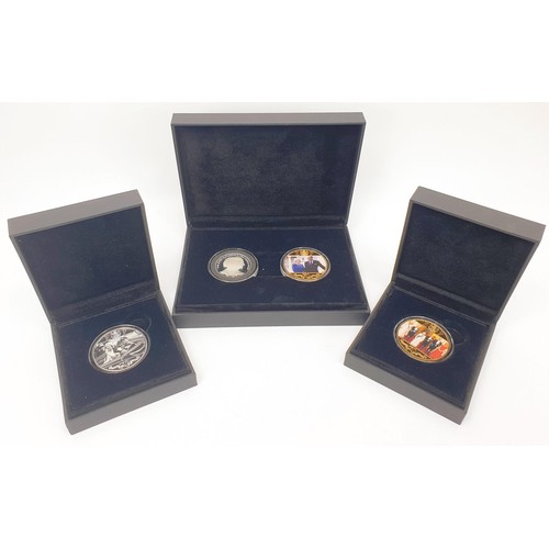 36 - Royal commemorative coins. UK shipping £14.