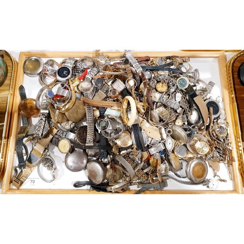 70 - A quantity of wrist watches and pocket watches. No international shipping.