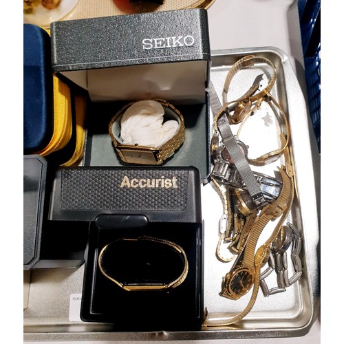 78 - A selection of wrist watches including Accurist. No international shipping.