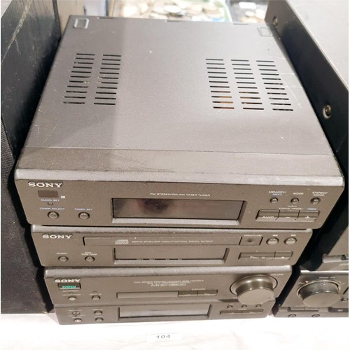 104 - A Sony hi-fi MHC-3600. No Shipping. Arrange collection or your own packer and shipper, please. Elect... 