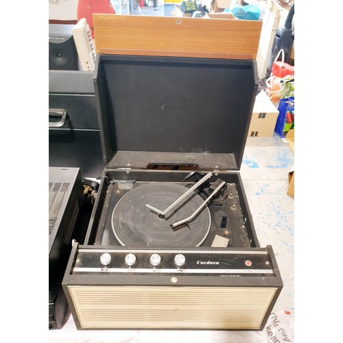 111 - A vintage Garrard Cordova portable record player. No Shipping. Arrange collection or your own packer... 