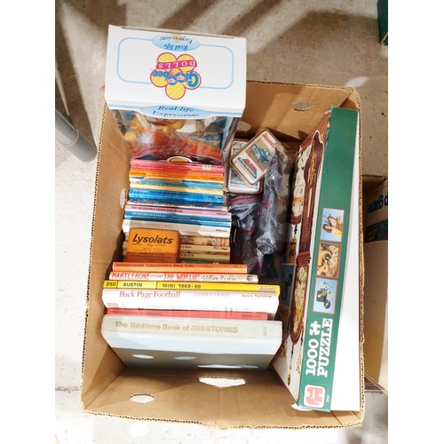 116 - Two boxes of toys, games and books. No Shipping. Arrange collection or your own packer and shipper, ... 