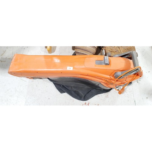 139 - A Flymo 1500 garden vacuum. No shipping. Arrange collection or your own packer and shipper, please. ... 