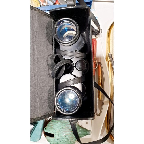 76 - A tray of assorted including four decorative tiles. No Shipping. Arrange collection or your own pack... 