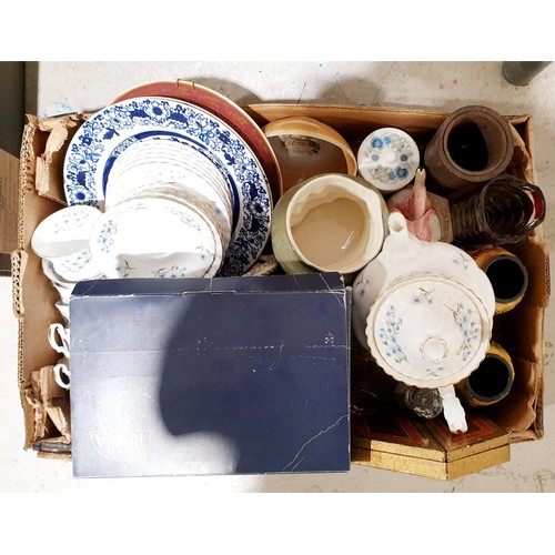 91 - Two boxes of glass, china and assorted. No Shipping. Arrange collection or your own packer and shipp... 