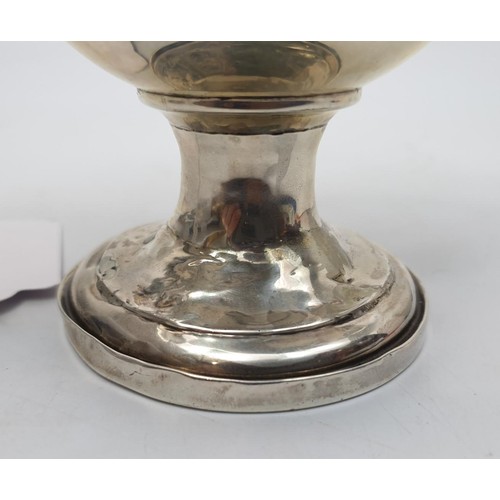 13 - A hallmarked silver twin handled trophy, A/F, height 152mm, gross weight 358g, hallmark rubbed. No i... 