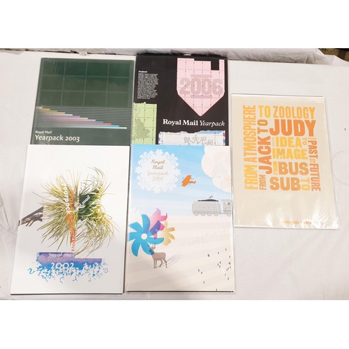 38 - Five Royal Mail stamp year packs. No international shipping.