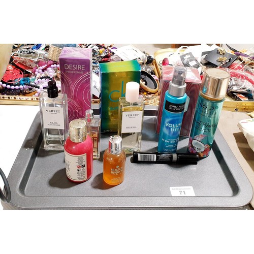 71 - A selection of perfumes including Calvin Kline. No shipping. Arrange collection or your own packer a... 