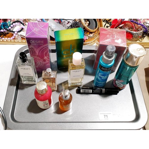 71 - A selection of perfumes including Calvin Kline. No shipping. Arrange collection or your own packer a... 