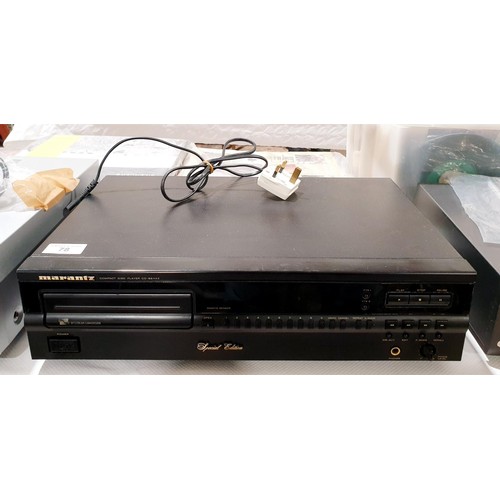 78 - A Marantz CD-52MK2 Special Edition. No shipping. Arrange collection or your own packer and shipper, ... 