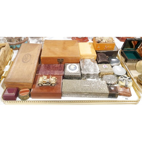 95 - A selection of trinket boxes, jewellery boxes and other boxes. No international shipping.
