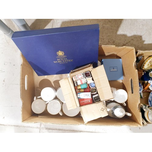 104 - Two boxes of china and assorted. No shipping. Arrange collection or your own packer and shipper, ple... 