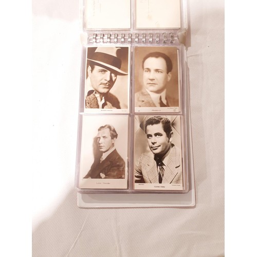 107 - A postcard album including pictures of actors. No international shipping.