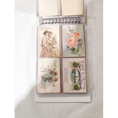 107 - A postcard album including pictures of actors. No international shipping.