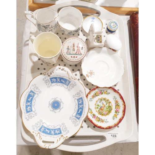 122 - A tray of ceramics including Royal Albert. No shipping. Arrange collection or your own packer and sh... 