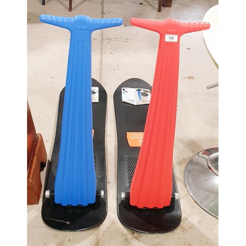 125 - Two snow scooters. No shipping. Arrange collection or your own packer and shipper, please. Electrica... 