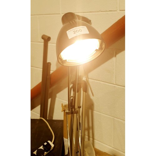 200 - An adjustable floor standing reading lamp. No shipping. Arrange collection or your own packer and sh... 