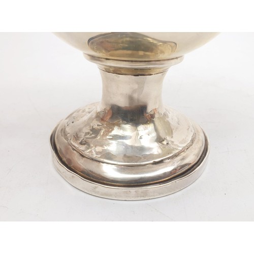 13 - A hallmarked silver twin handled trophy, A/F, height 152mm, gross weight 358g, hallmark rubbed. No i... 
