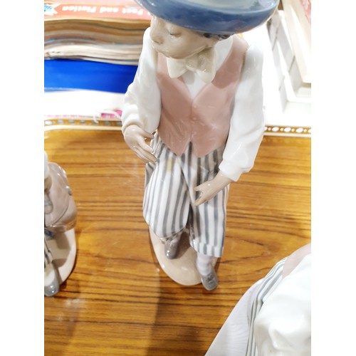 99 - Five Lladro Jazz Band figures, four of which are A/F, the tallest 21cm. No shipping. Arrange collect... 