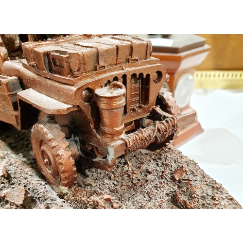 115 - Seven Danbury Mint resin bronze effect World War I and World War II figures, two A/F, the tallest 33... 