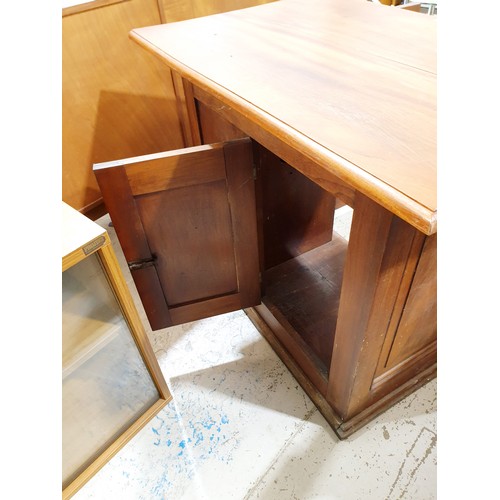157 - An antique walnut cupboard with four internal drawers, top re-finished, 74x95x61cm. No Shipping. Arr... 