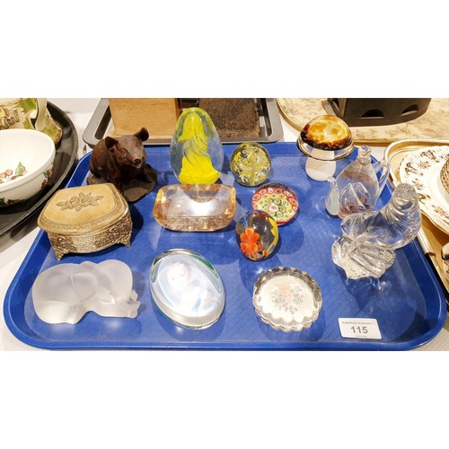 115 - Paperweights and assorted, the tallest 13cm. No Shipping. Arrange collection or your own packer and ... 