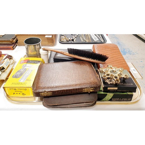 127 - Two travelling sets, cased flatware and assorted. In house shipping available excluding the United S... 