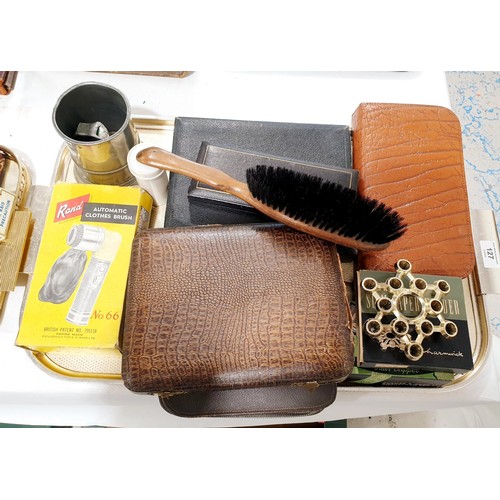 127 - Two travelling sets, cased flatware and assorted. In house shipping available excluding the United S... 