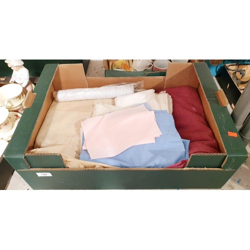 129 - A box of material. No Shipping. Arrange collection or your own packer and shipper, please.