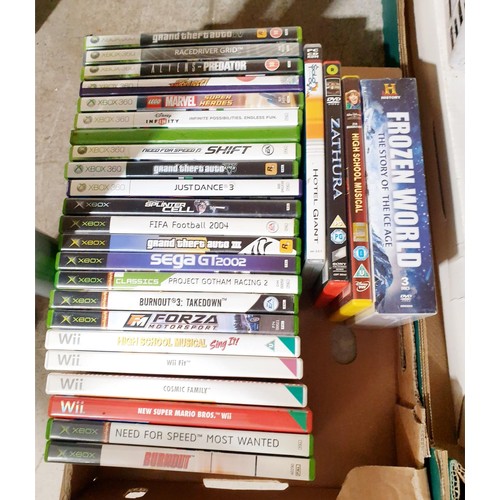 134 - An Xbox 360, controllers and accessories together with games. No Shipping. Arrange collection or you... 