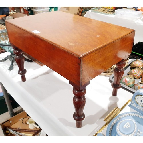 148 - A Victorian mahogany and ceramic bidet, ceramic A/F, 55.5x36x39.5cm. No Shipping. Arrange collection... 