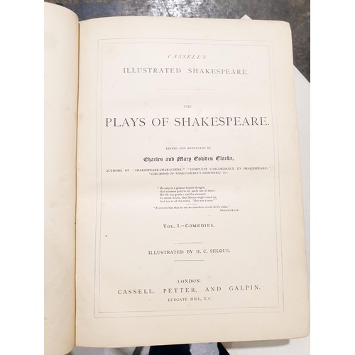 151 - An antique folio of Landseer artist's proof prints, one other folio and two antique books on Shakesp... 