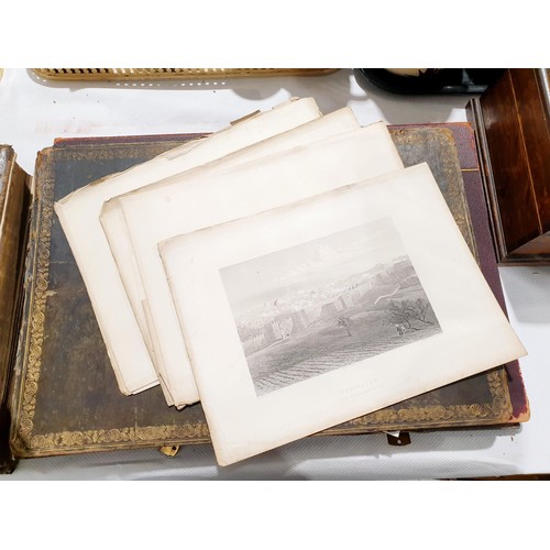 151 - An antique folio of Landseer artist's proof prints, one other folio and two antique books on Shakesp... 