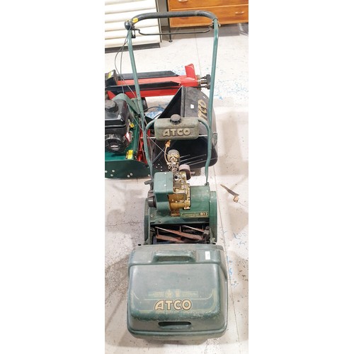 156 - An Atco Commodore B12 self-propelled cylinder petrol powered lawnmower. No Shipping. Arrange collect... 
