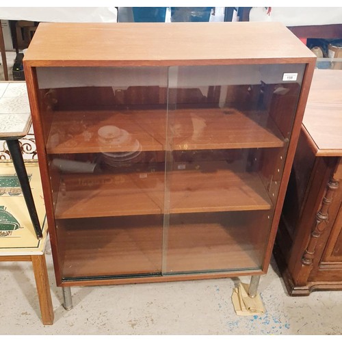 158 - A vintage mahogany and glass bookcase, 100x76.5x30.5cm together with a two tier filing cabinet, a st... 