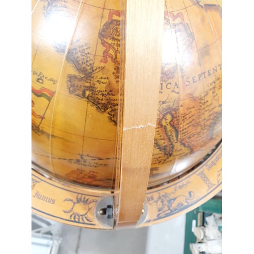 159 - A globe drinks table, height 80cm. No Shipping. Arrange collection or your own packer and shipper, p... 