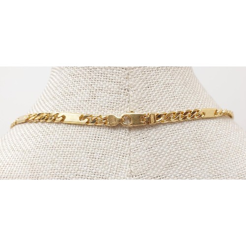 4 - A 14ct gold curb link necklace, length 59cm, weight 28.11g. In house shipping available.
