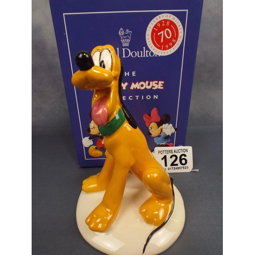 126 - Royal Doulton Disney 70th Anniversary Edition collection, Pluto, Boxed as new.