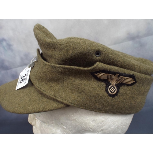 36 - German SS forage cap with insignia