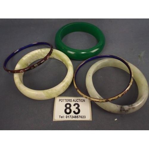 83 - Jadeite Bangles & Clossone Bangles