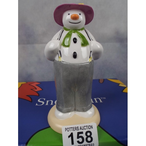 158 - BNIB Coalport Snowman figure, 'Dressing up'