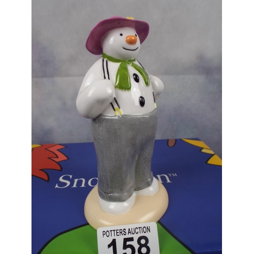 158 - BNIB Coalport Snowman figure, 'Dressing up'