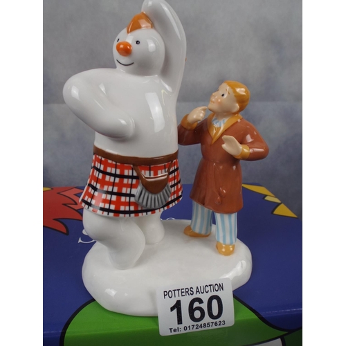 160 - BNIB Coalport Snowman figure, ' Highland Fling'