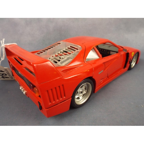 184 - Die cast  1/18 scale model of a Ferrari F40