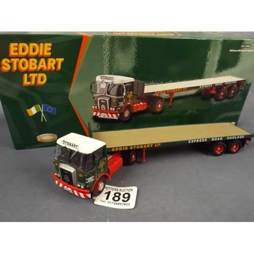 189 - Corgi Classics Atkinson Borderer with flat bed trailer in  Eddie Stobart Livery. Original box