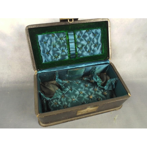 213 - Vintage Jewllery box with satin interior.