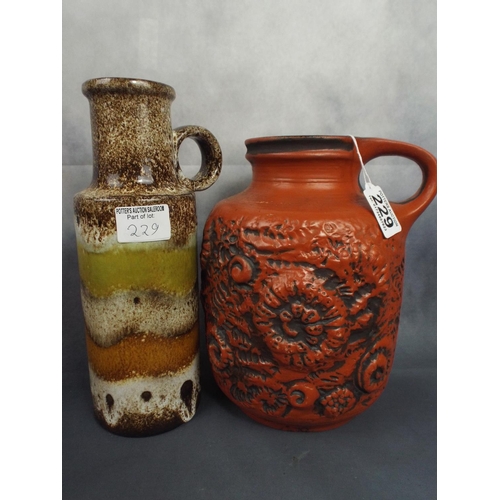 229 - Two German stoneware jug vases