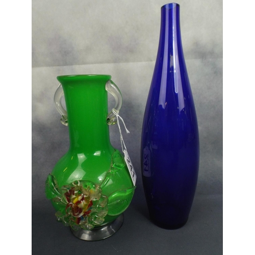 241 - Two art glass vases