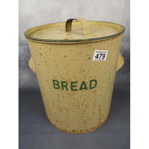 479 - Old metal Bread bin