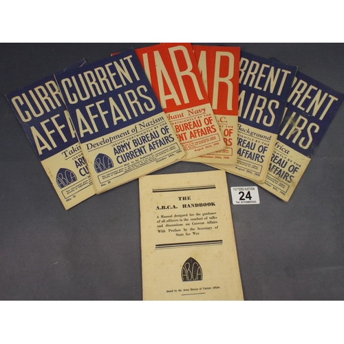 24 - Army bureau of Current affairs pamphlets dated 1942 (7)